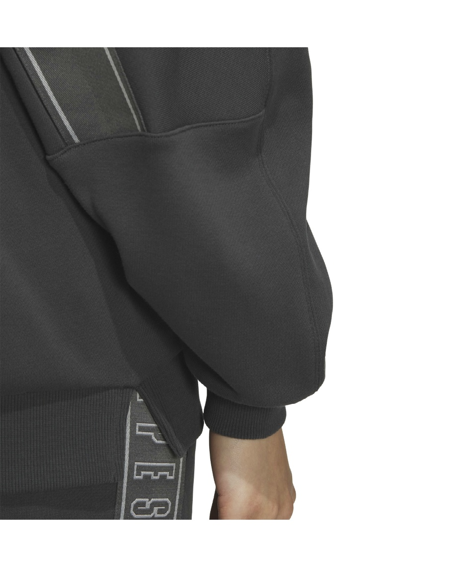 adidas◆パーカー/L/コットン/BEG/無地/IC5592 アディダス(adidas) スウェットパーカー WORDING LOOSE FIT