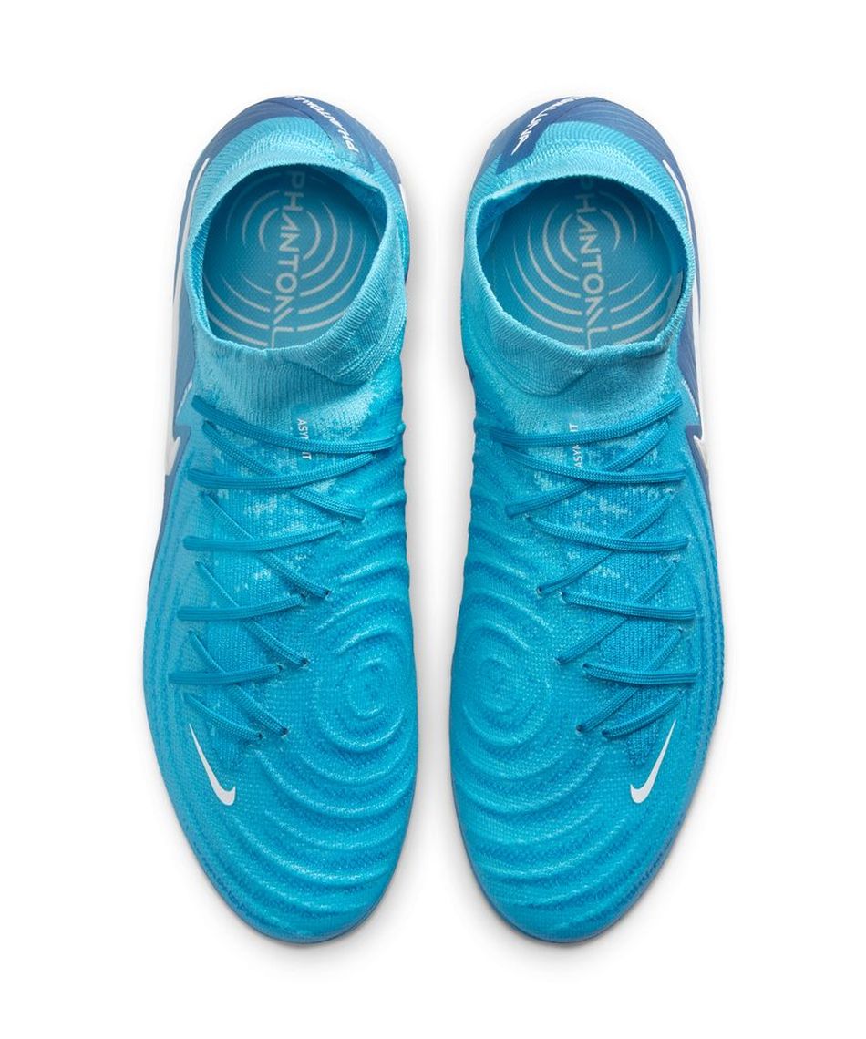 サッカースパイクNIKE ファントム　ルナ　エリート　水色 ハイカット NIKE ナイキ ファントム ルナ II エリート FG(ブルー×ホワイト