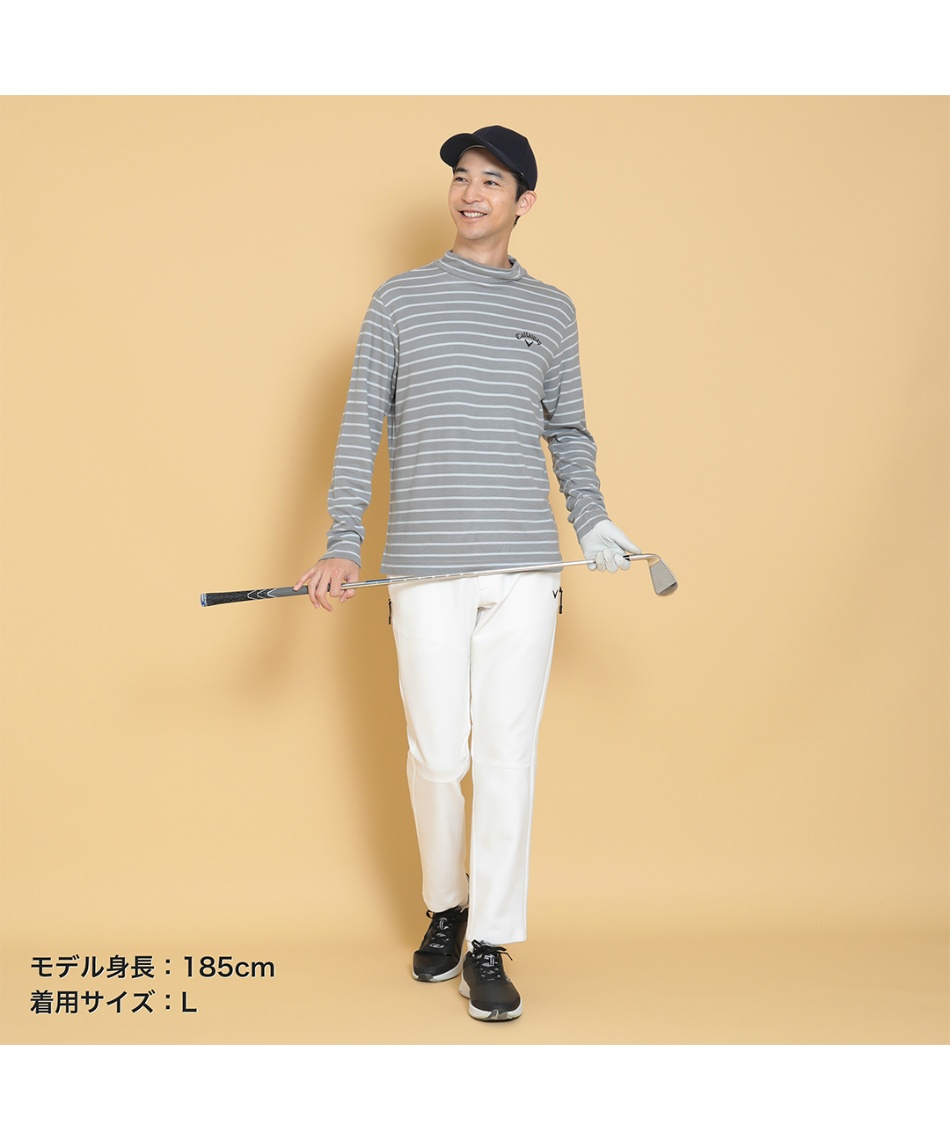 キャロウェイ(Callaway) ゴルフウェア 長袖シャツ ボーダー裏起毛長袖