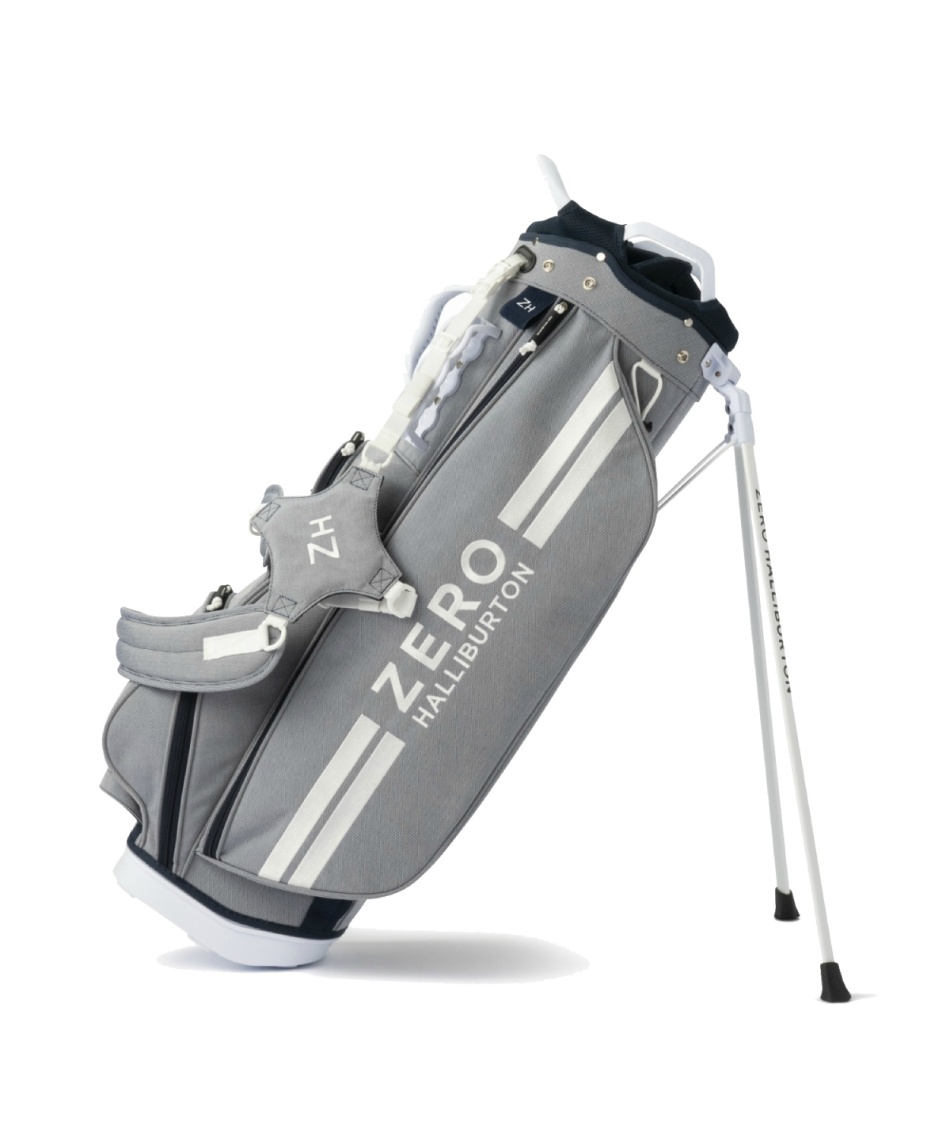 美品ゼロハリバートンホワイトカモスタンドキャディバッグアイアン