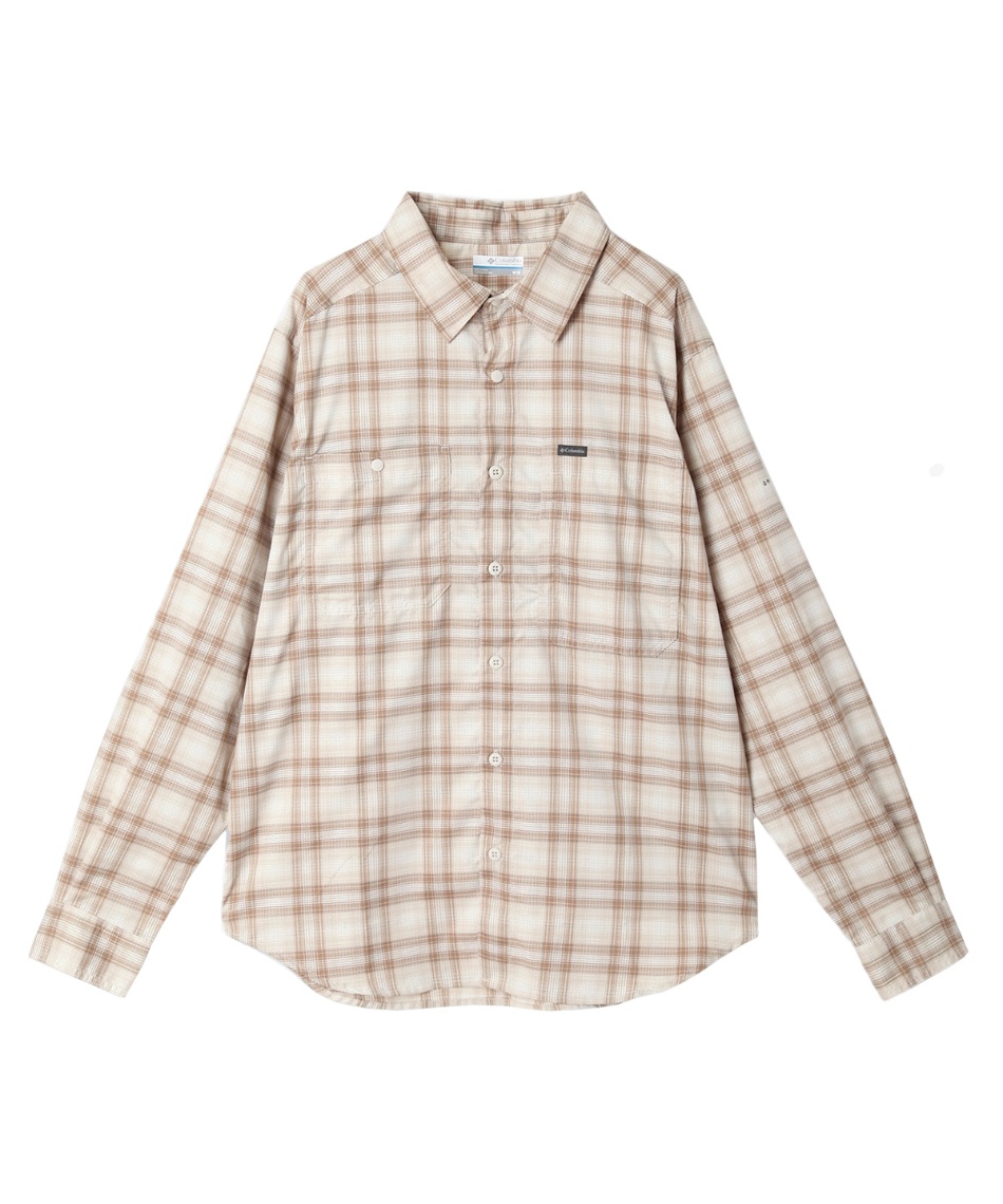 Columbia コロンビア 長袖シャツ メンズ L y□コロンビア/COLUMBIA シアサッカー 長袖シャツ□水色【メンズ