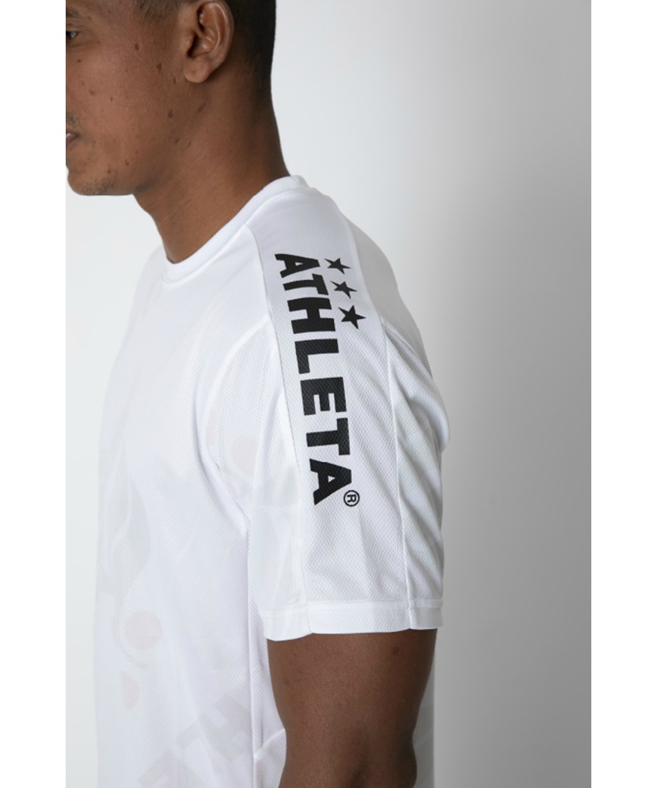 BEST サッカー プラクティスシャツ ホワイト アスレタ(ATHLETA) サッカーウェア プラクティスシャツ 半袖 カフェ