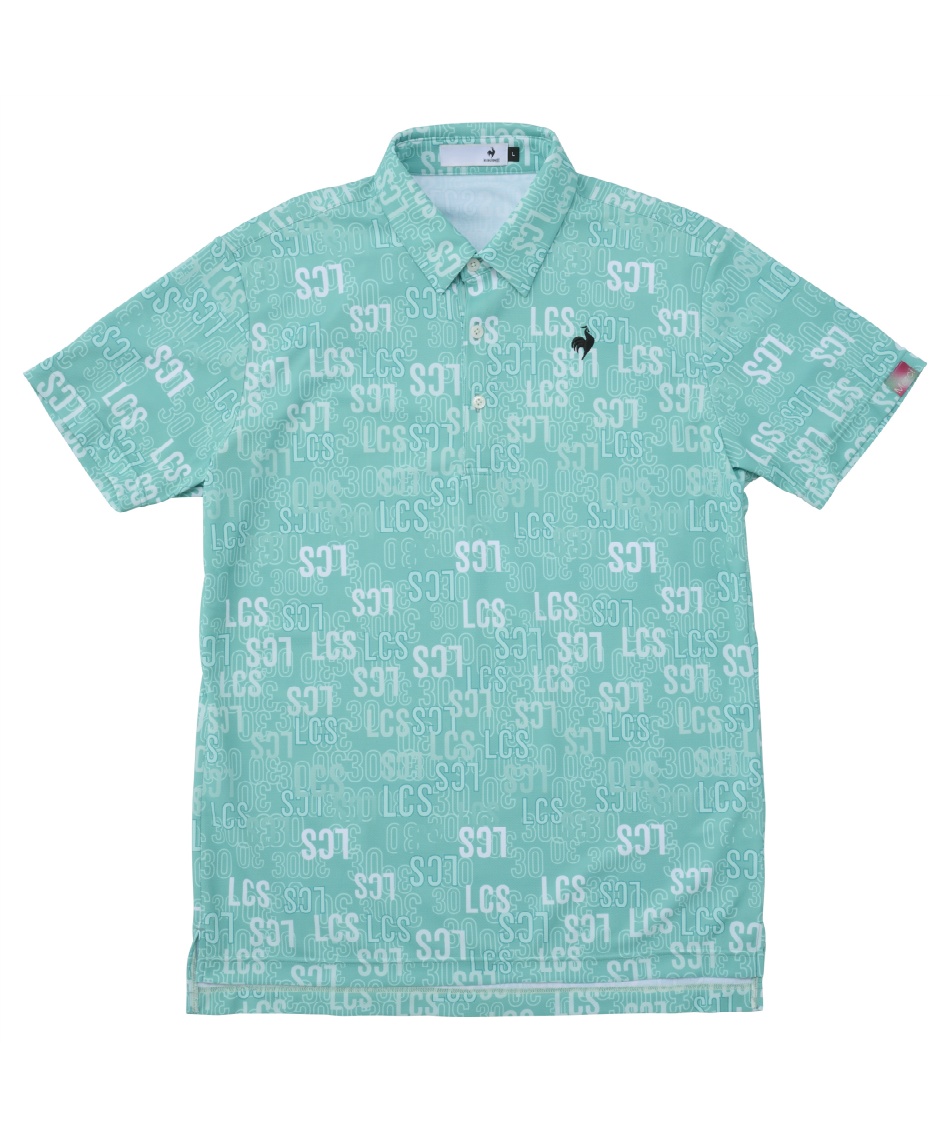 ★BRIEFING★カモ柄ストレッチゴルフポロシャツ メタルロゴ M le coq sportif GOLF ルコックスポルティフ ゴルフ メンズ