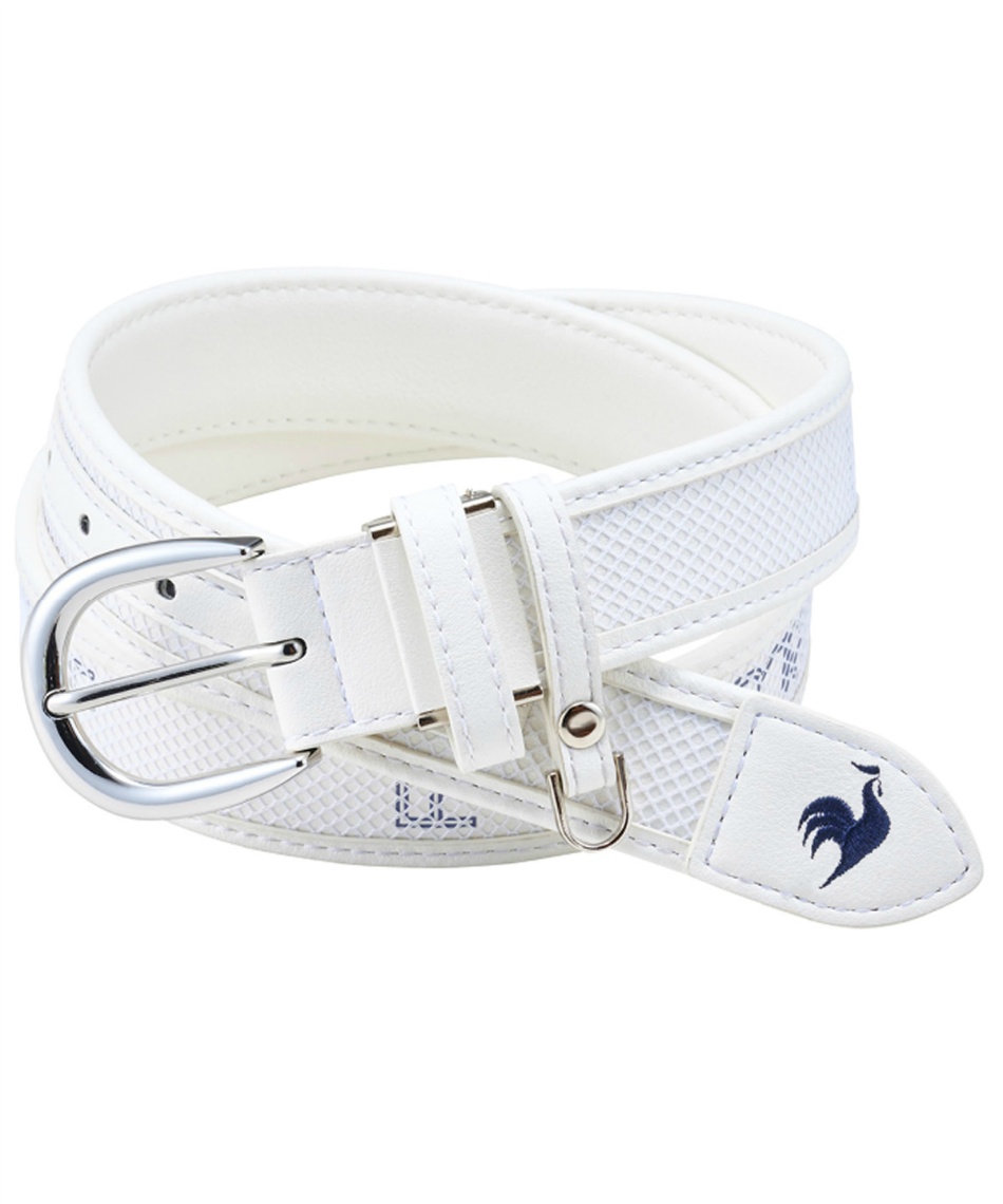 le coq sportif ホワイト ベルト le coq sportif golf ピン無しストレッチベルト -デサントストア