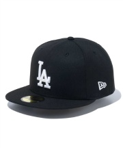 帽子 キャップ 59FIFTY ロサンゼルス・ドジャース ブラック×ホワイト