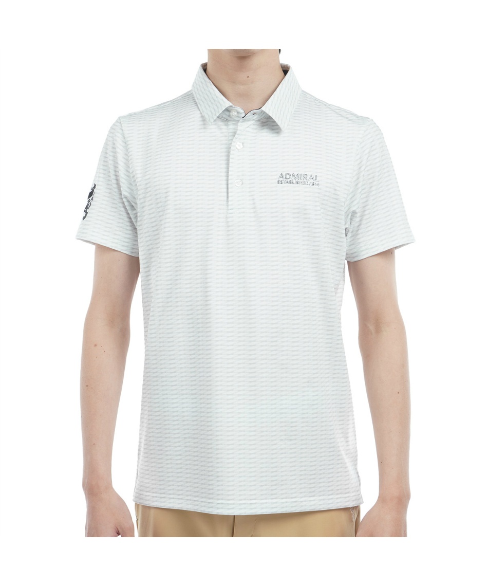 獲得ポイント84pt 30% OFF/SALE 【送料無料】アドミラル(Admiral) ゴルフウェア ポロシャツ 半袖 小紋柄 プリントシャツ ADMA515 【2025年春夏モデル】 メンズ 00WHT M