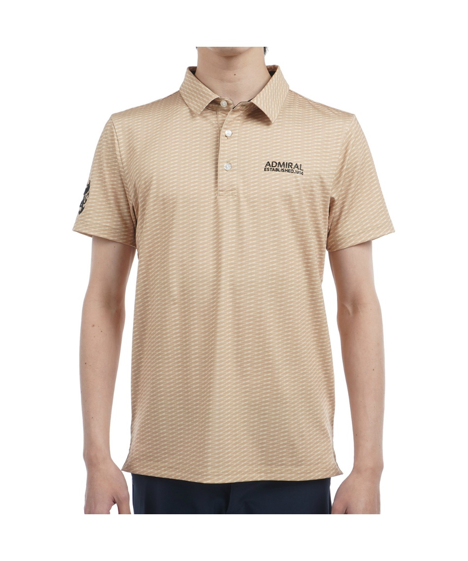 獲得ポイント84pt 30% OFF/SALE 【送料無料】アドミラル(Admiral) ゴルフウェア ポロシャツ 半袖 小紋柄 プリントシャツ ADMA515 【2025年春夏モデル】 メンズ 29BEG M
