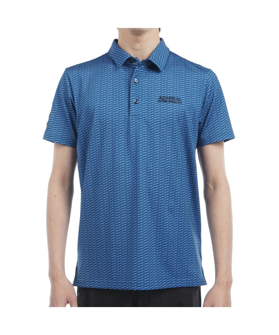 獲得ポイント84pt 30% OFF/SALE 【送料無料】アドミラル(Admiral) ゴルフウェア ポロシャツ 半袖 小紋柄 プリントシャツ ADMA515 【2025年春夏モデル】 メンズ 33DBLU M