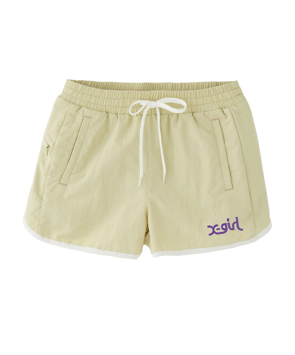 エックスガール(X-girl) ショートパンツ ワッシャーナイロン裏