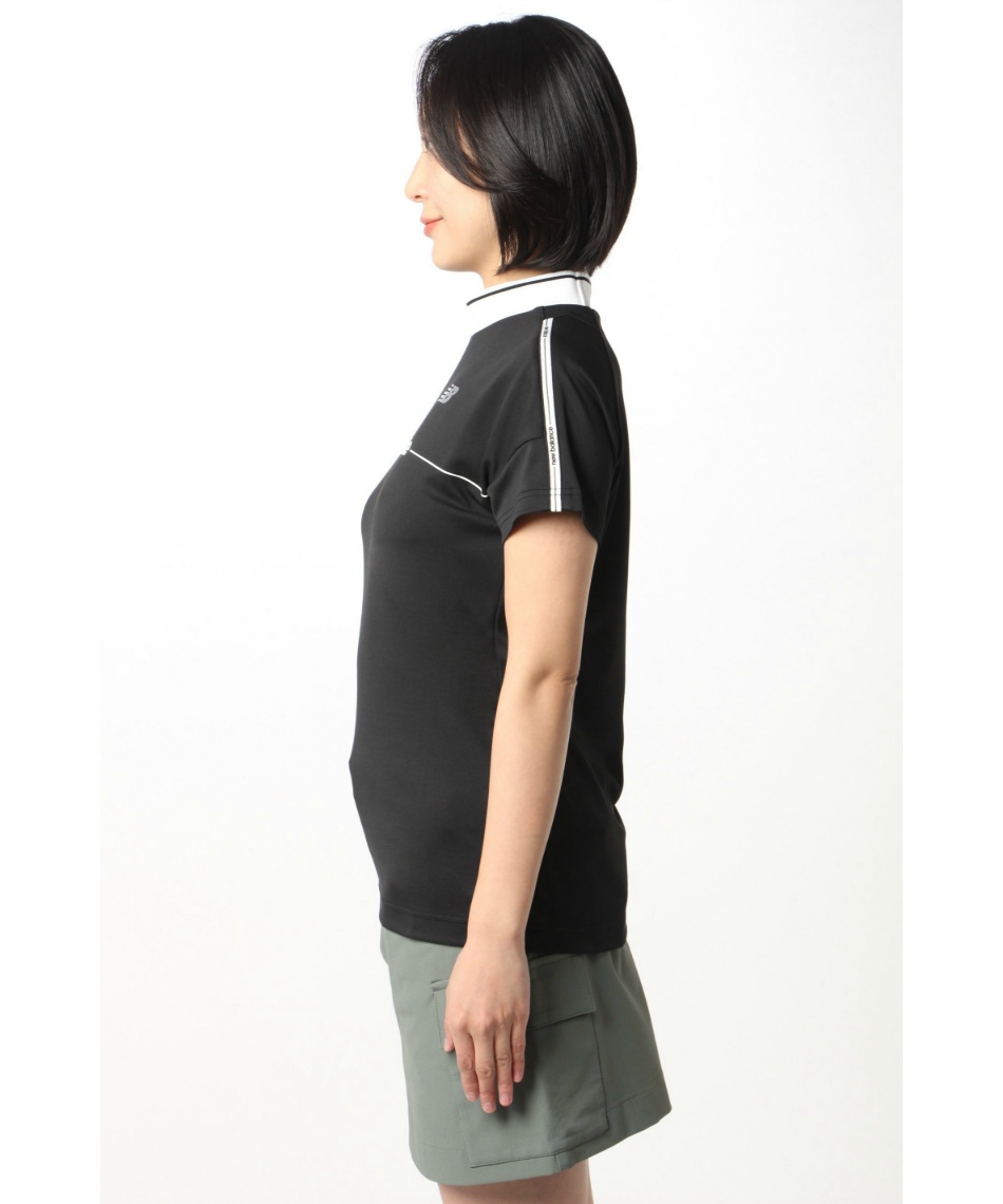 ゴルフウェア 半袖シャツロゴ半袖モックネックシャツ012-5166505