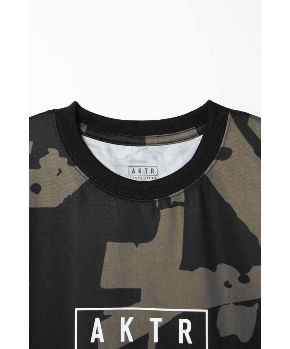 ウェア AKTR CUT-UP CAMO BOX LOGO SPORTS TEE WH アクター(AKTR) バスケットボールウェア 半袖シャツ CUT-UP CAMO