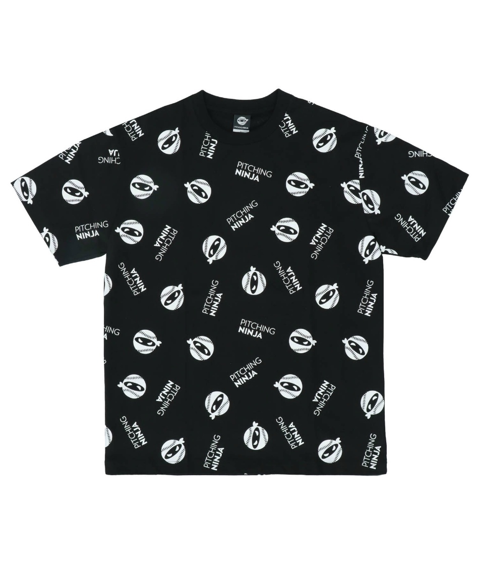 l|Cg55pt 23% OFF^SALE yzsb`OjW(PITCHING NINJA) 싅EFA TVc PN ALLOVER S/S Tee OT0125SS0013 Y fB[X BK XL