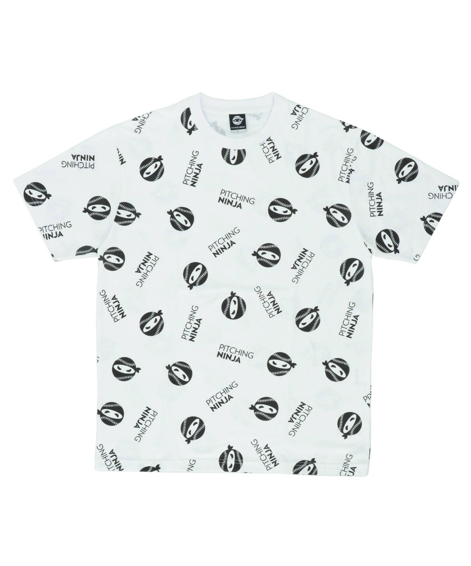 l|Cg64pt 11% OFF^SALE yzsb`OjW(PITCHING NINJA) 싅EFA TVc PN ALLOVER S/S Tee OT0125SS0013 Y fB[X WH M