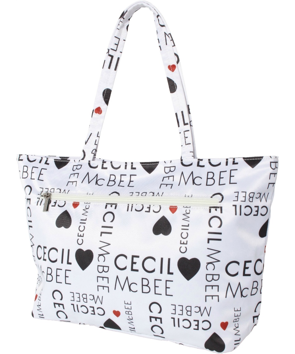 CECIL McBEE キャディバッグ　ホワイト セシルマクビーグリーン CC 艶マットロゴキャディバッグ