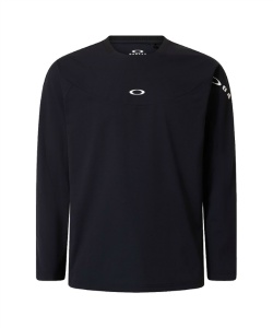 【新品】Oakley 長袖シャツ ホワイト/ブラック 新品タグ付き 新品】オークリー／ハイネック／モックネック／長袖シャツ