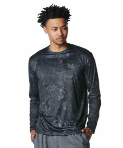 l|Cg48pt 10% OFF^SALE A_[A[}[(UNDER ARMOUR) X|[cEFA  UA TECH CAMO LONG SLEEVE T-SHIRT 6007731-001 Y 001 XL