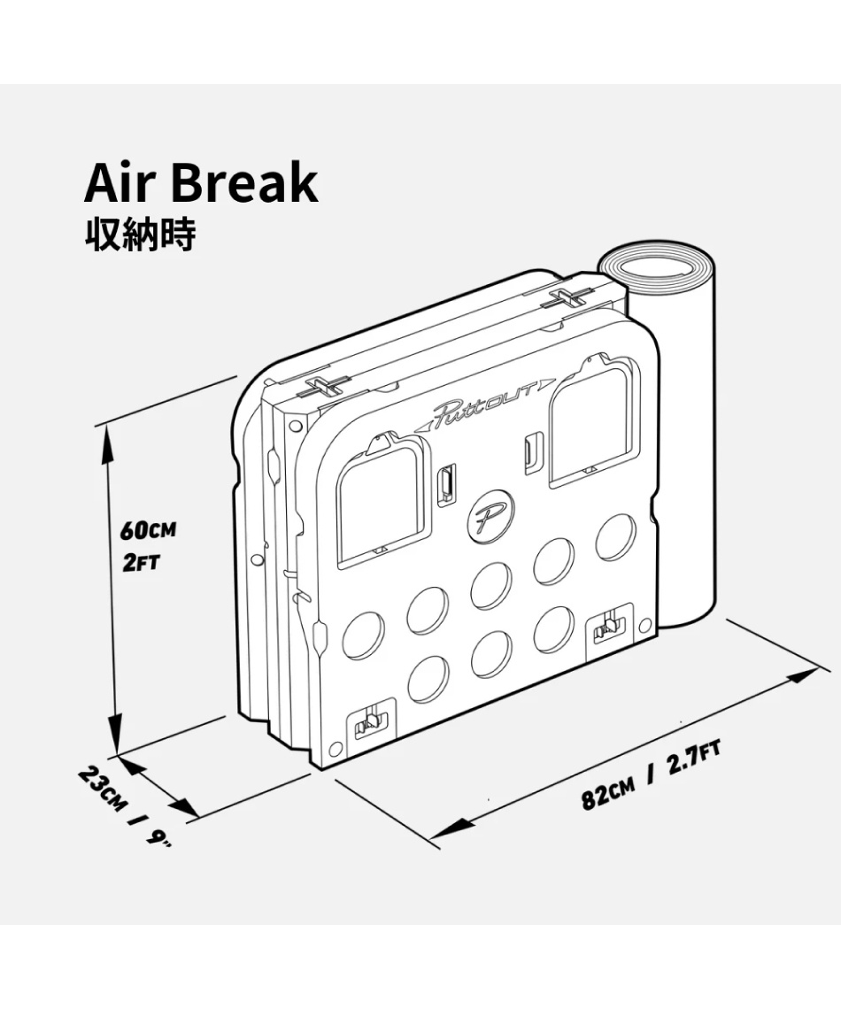 パットアウト(PuttOUT) ゴルフ トレーニング用品 エアブレイク ｴｱﾌﾞﾚｲｸ