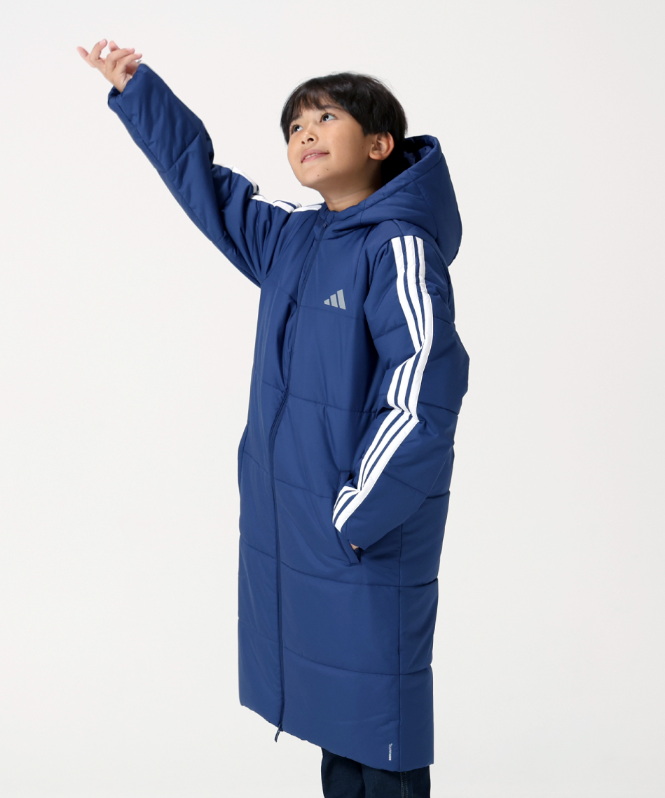 アディダス(adidas) ベンチコート 3ストライプロングコート JYD14