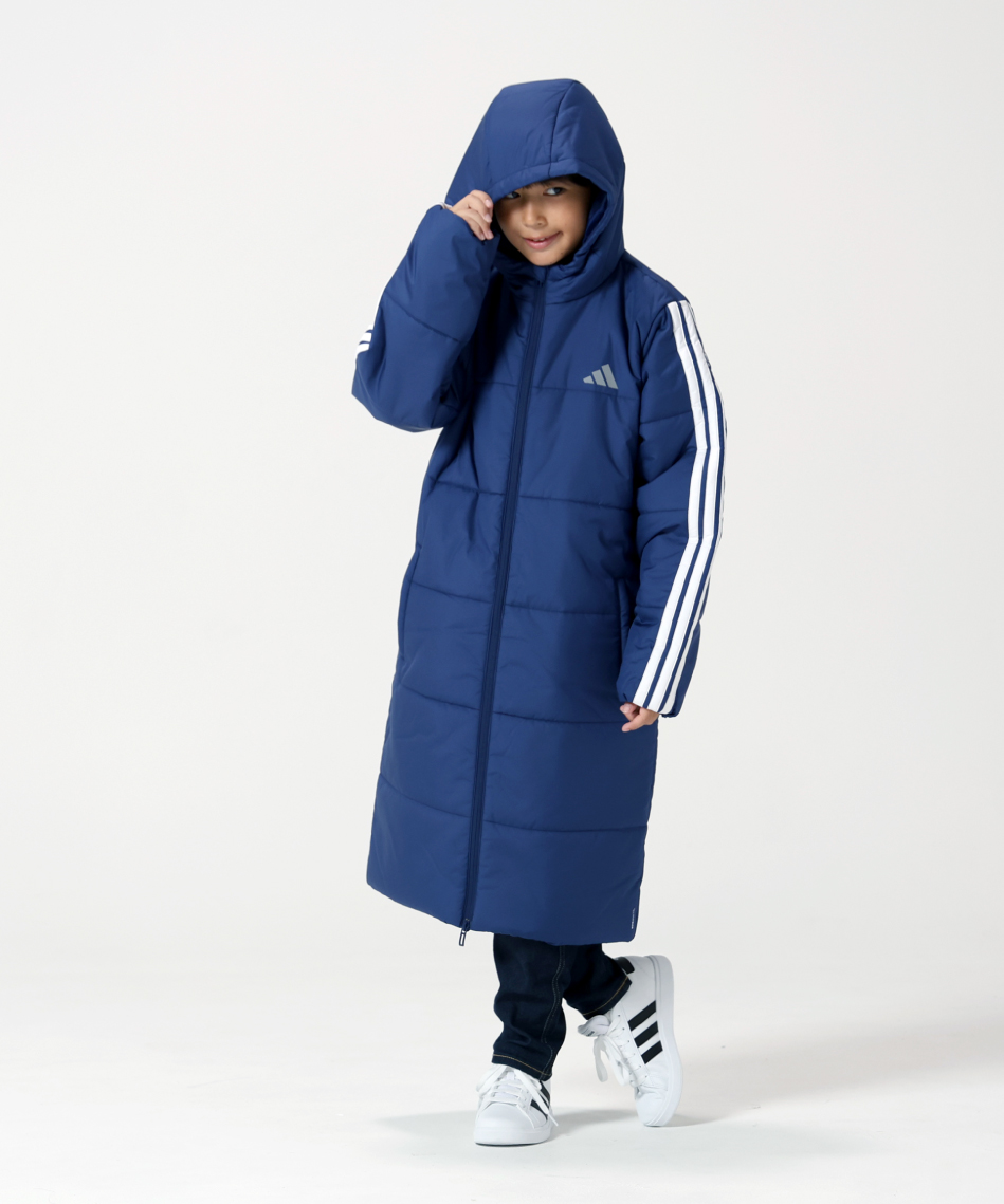 アディダス(adidas) ベンチコート 3ストライプロングコート JYD14