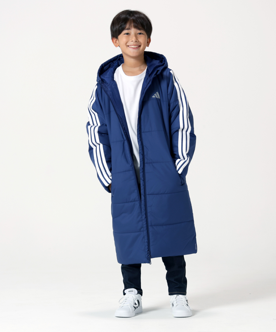 アディダス(adidas) ベンチコート 3ストライプロングコート JYD14