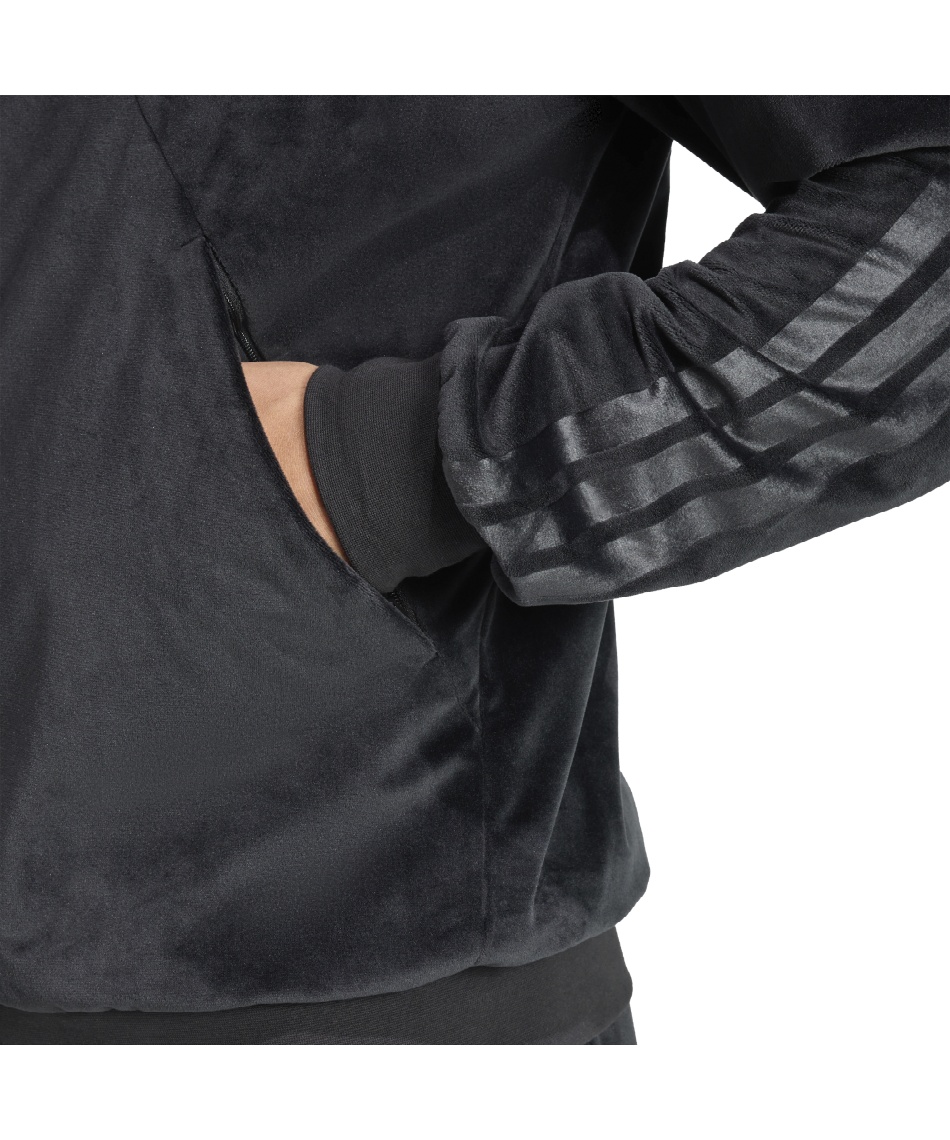 MADE A LOHA ブラック スウェットジャケット M スウェットジャケット TIRO ベロアジャケット JXX88 JW0256 | スポーツ