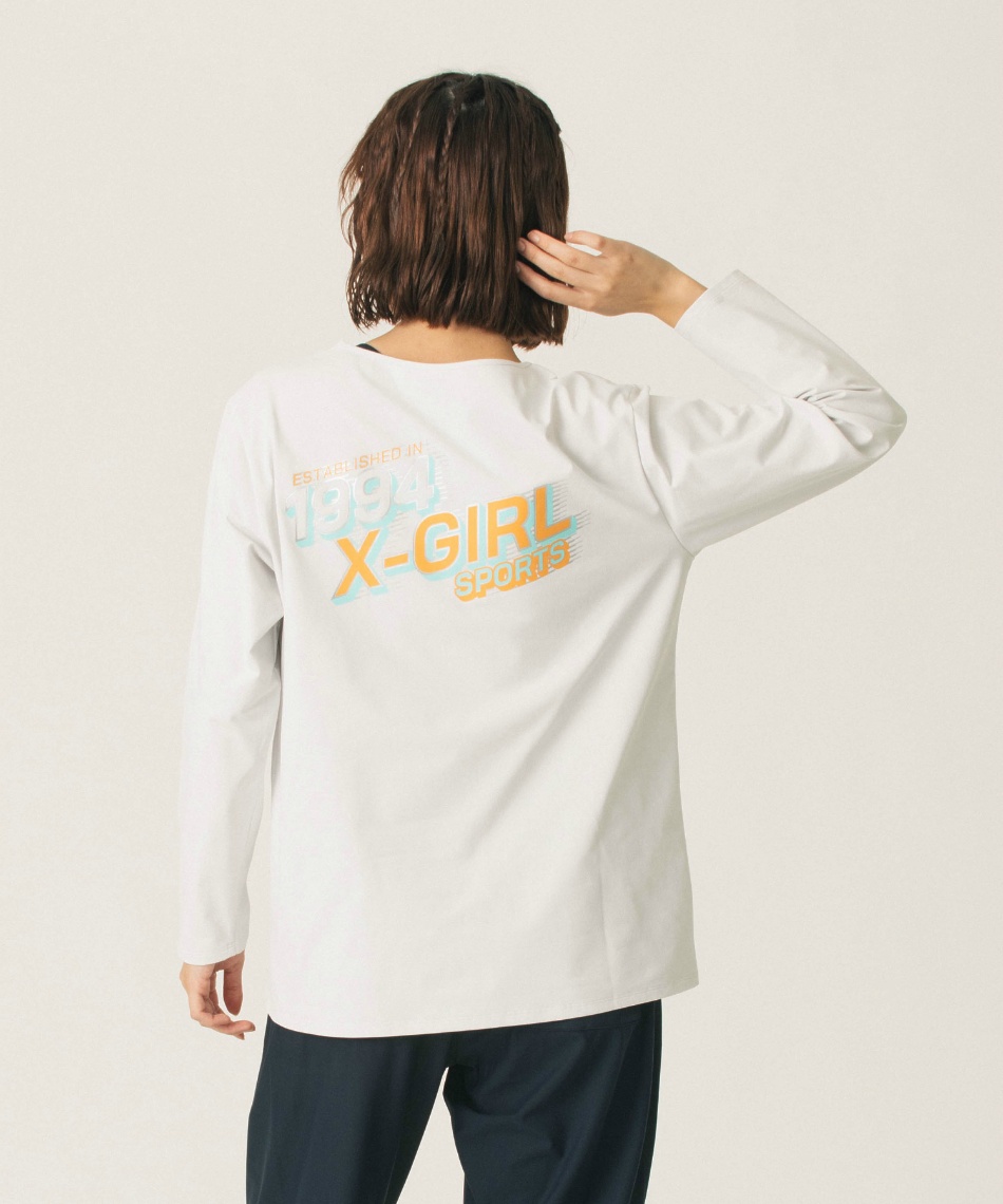 エックスガール(X‐girl) Tシャツ 長袖 スポーツバックロゴ L/S機能T