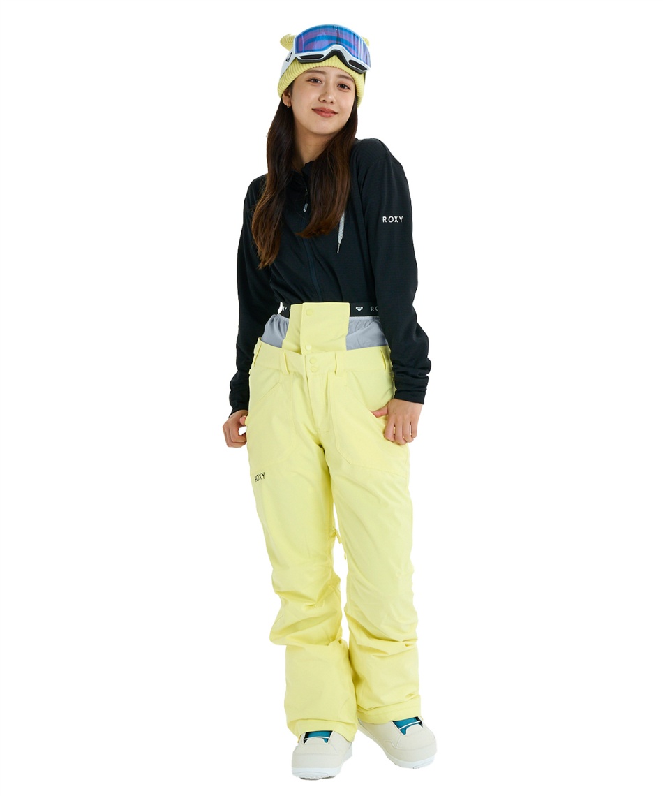 ROXY スノーボードパンツ イエロー　レディースM +ヘルメット＋ゴーグル ロキシー(ROXY) スノーボードウェア パンツ SNOWHOLIC PT GRJTP03001