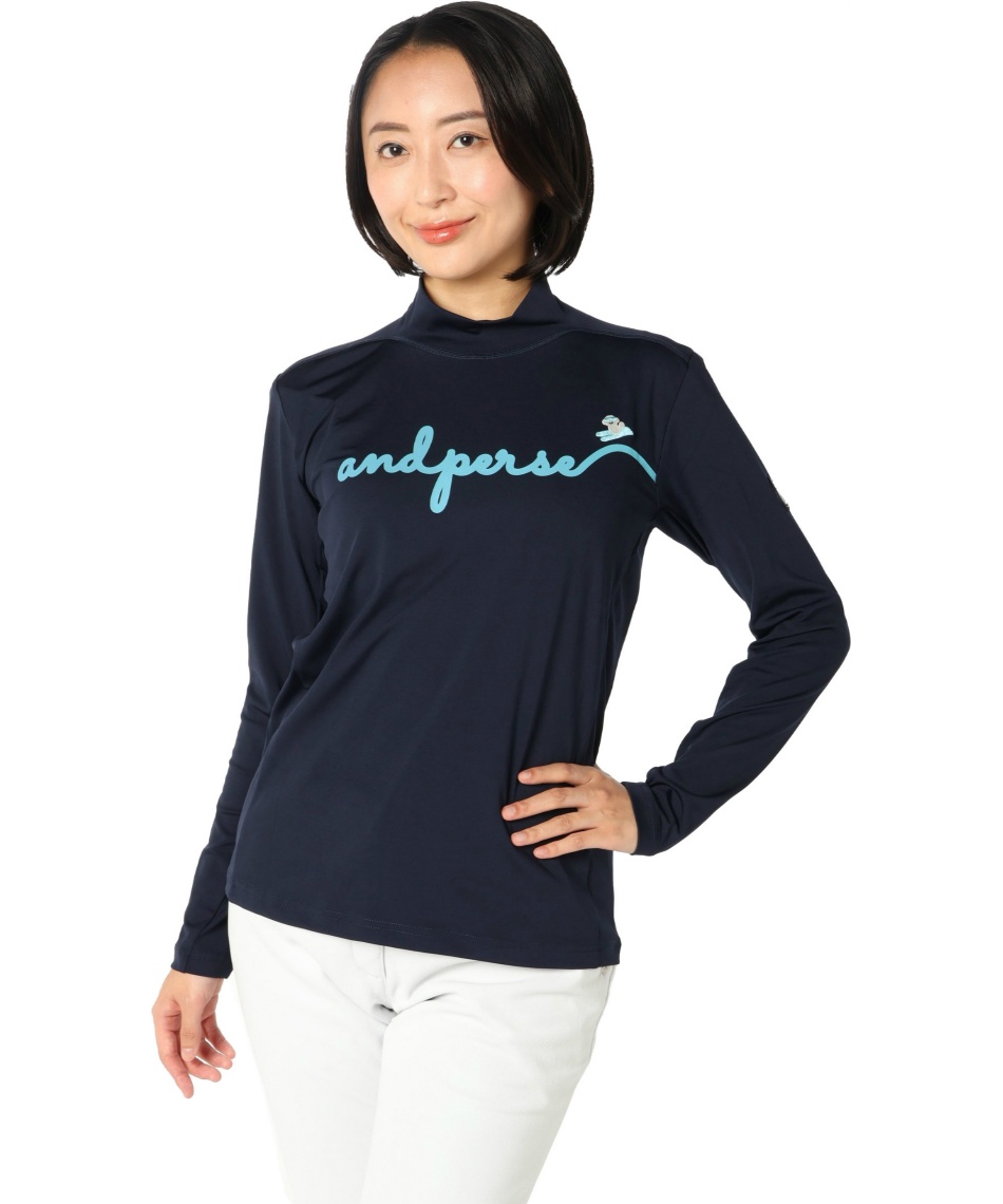 獲得ポイント111pt 14% OFF/SALE 【送料無料】アンパスィ(and per se) ゴルフウェア 長袖シャツ マシュマロジャージーMN長袖SH AFF9225W2 【2025年秋冬モデル】 レディース 30 M