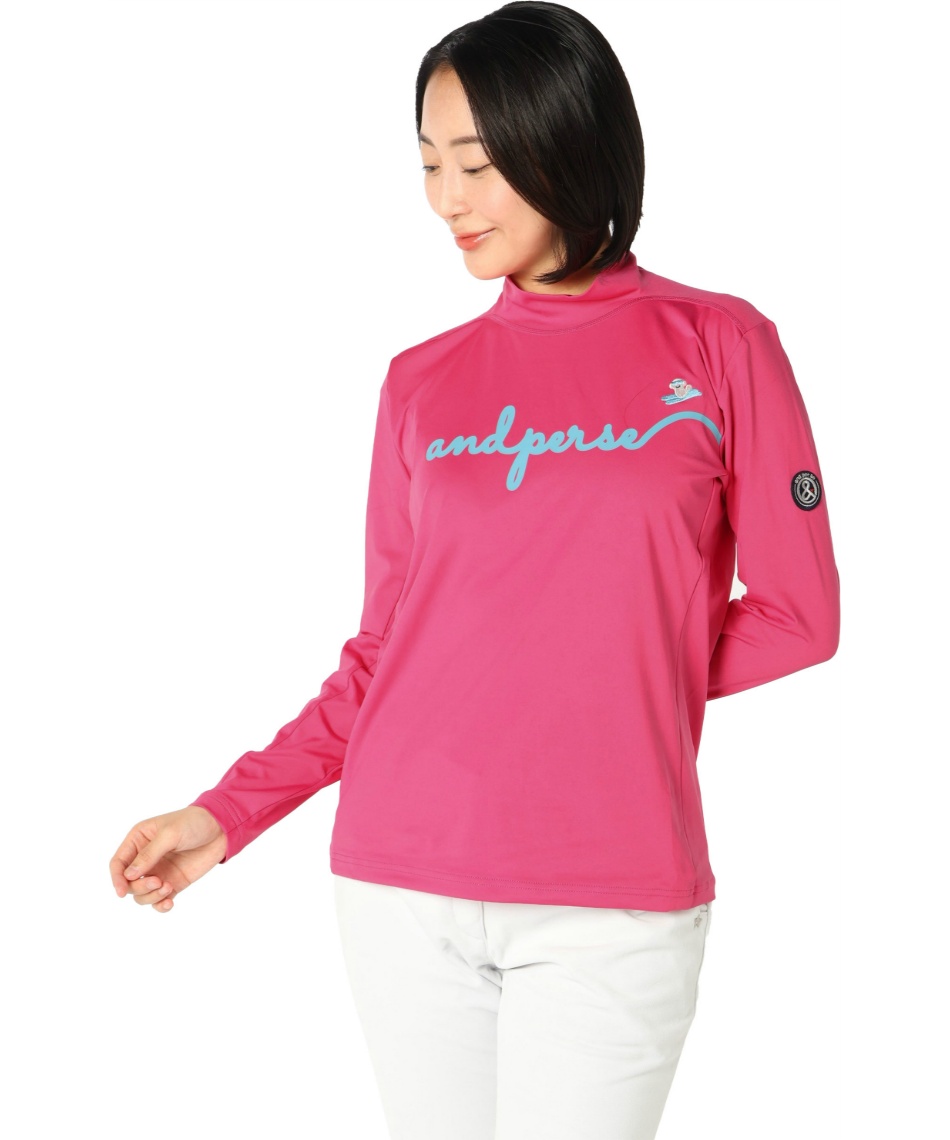 獲得ポイント111pt 14% OFF/SALE 【送料無料】アンパスィ(and per se) ゴルフウェア 長袖シャツ マシュマロジャージーMN長袖SH AFF9225W2 【2025年秋冬モデル】 レディース 42 M