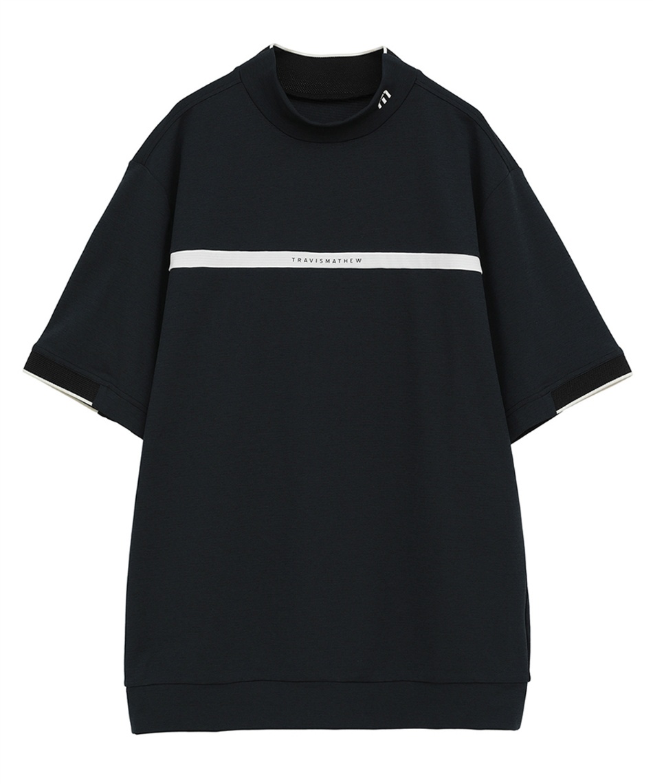 l|Cg130pt yzgBX}V[(TravisMathew) yЃTCĝ݌fځzStEFA Vc Chestline Mock-neck 7AM011 y2025NH~fz Y 0BLK L