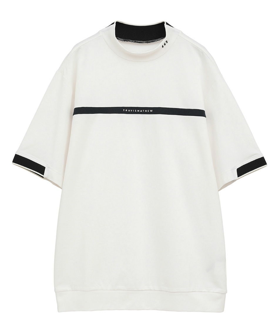 l|Cg130pt yzgBX}V[(TravisMathew) yЃTCĝ݌fځzStEFA Vc Chestline Mock-neck 7AM011 y2025NH~fz Y 1WHT M