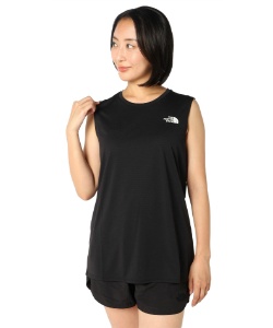 獲得ポイント60pt 【送料無料】ザ・ノース・フェイス(THE NORTH FACE) ランニングウェア Tシャツ ノースリーブ メランジクルー NTW12594 K 【国内正規品】 レディース K S