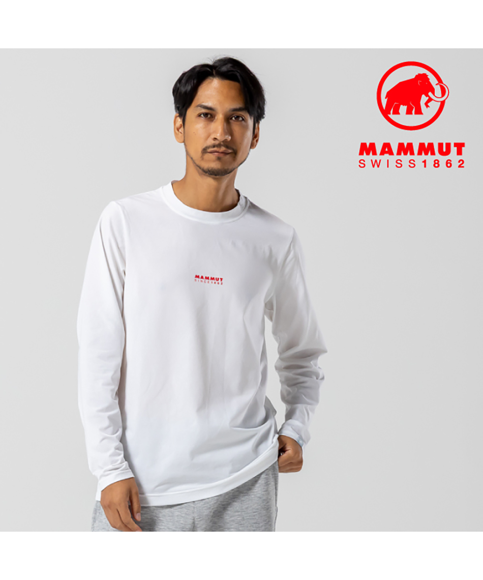 Tシャツ 長袖 QD ロゴ プリント ロングスリーブTシャツ アジアン