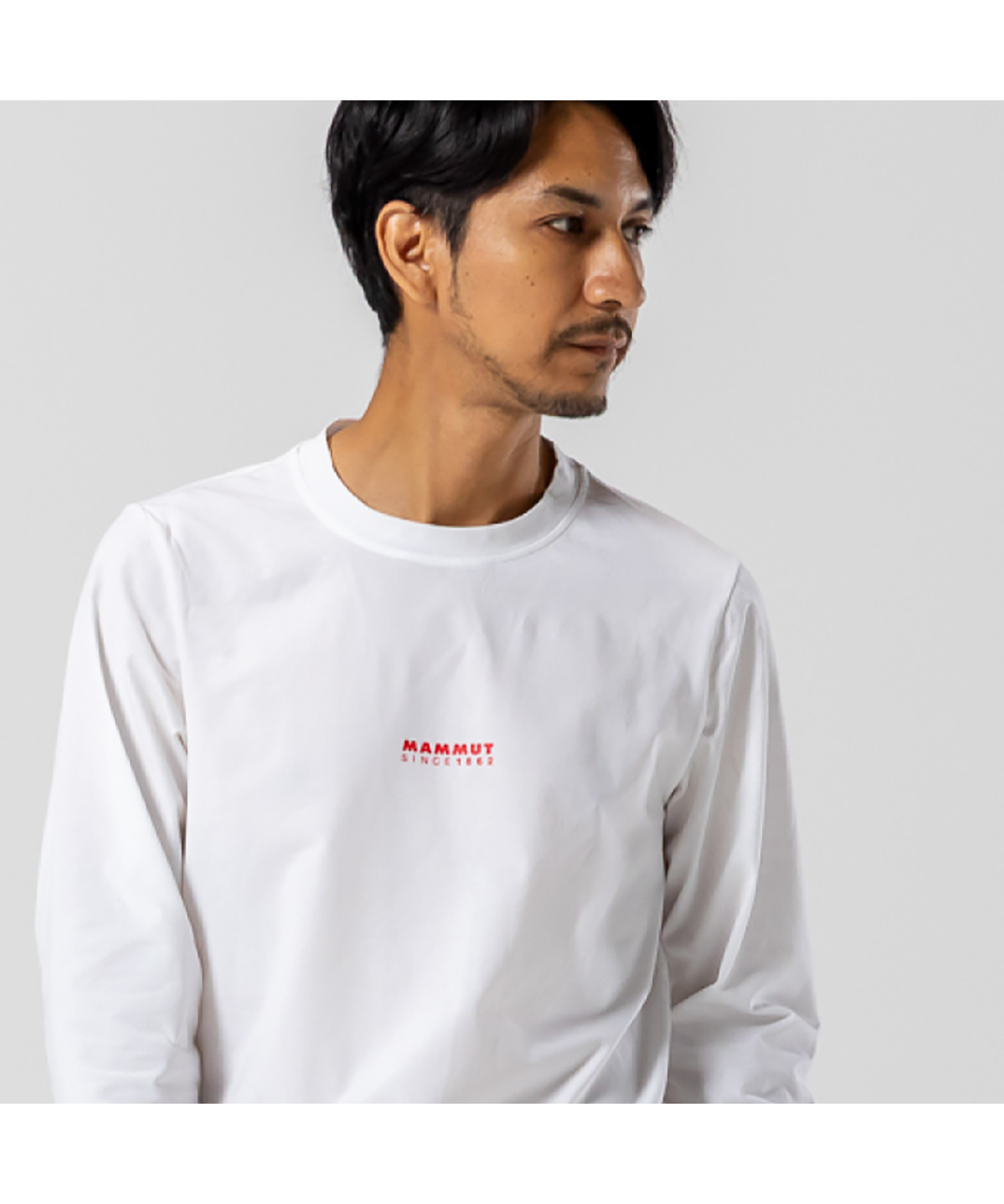 Tシャツ 長袖 QD ロゴ プリント ロングスリーブTシャツ アジアン