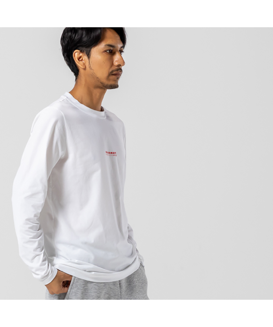 Tシャツ 長袖 QD ロゴ プリント ロングスリーブTシャツ アジアン