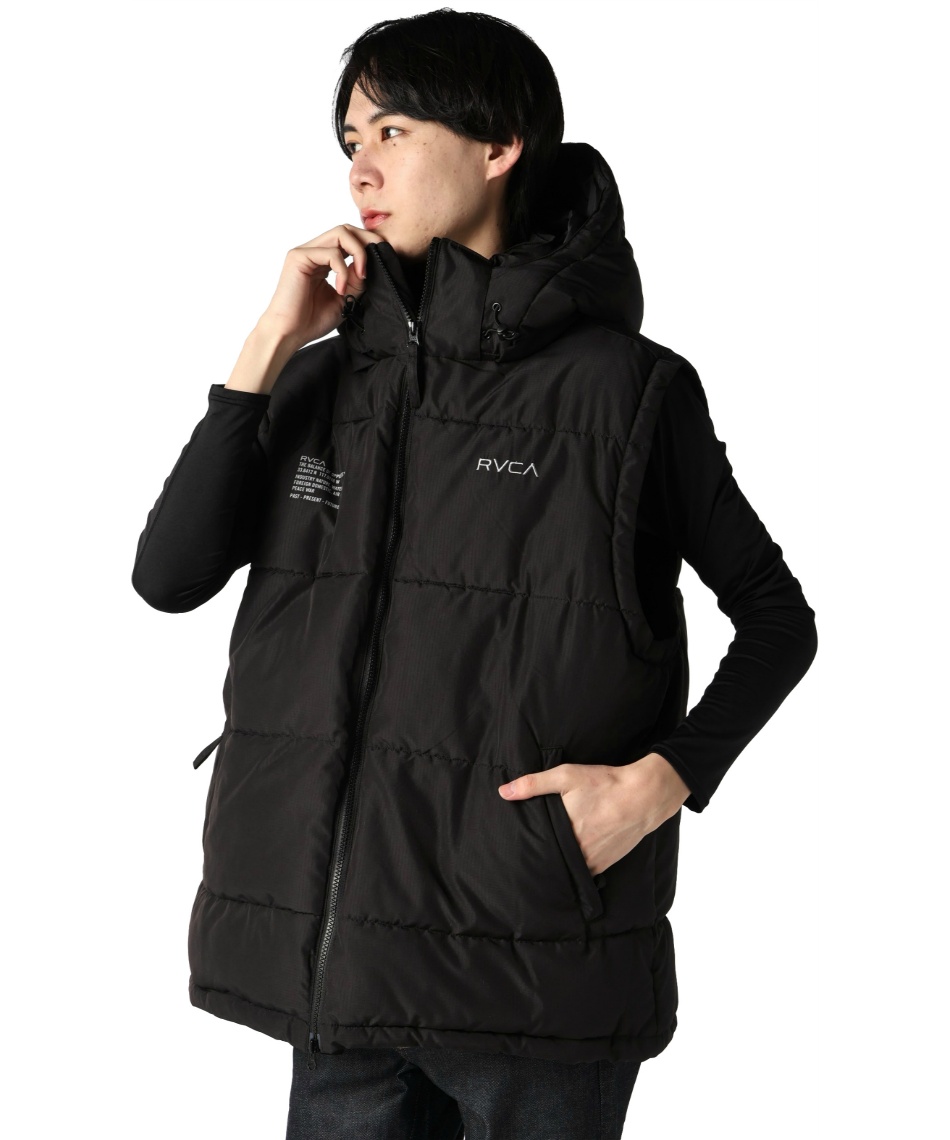 �l���|�C���g131pt 30% OFF�^SALE �y���������z���[�J(RVCA) �p�[�J�[ RVCA PUFFER VEST �p�t�@�[ �x�X�g BF042762 �����Y BLK M