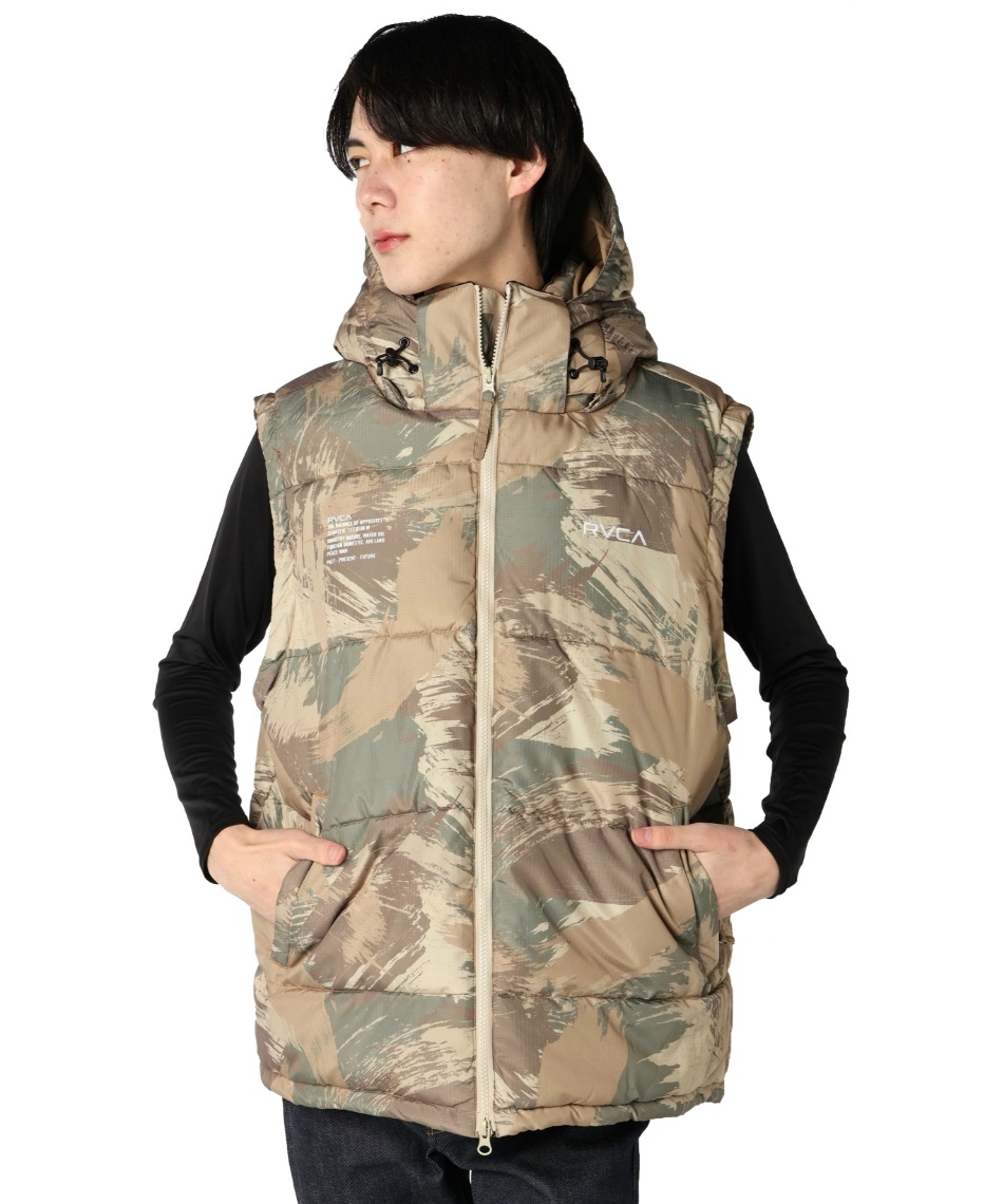 �l���|�C���g131pt 30% OFF�^SALE �y���������z���[�J(RVCA) �p�[�J�[ RVCA PUFFER VEST �p�t�@�[ �x�X�g BF042762 �����Y KHC L