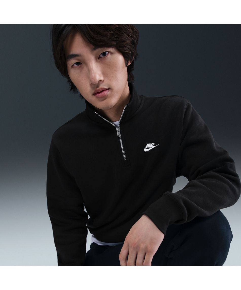 CLUB HAUS ブラック トレーナー M 裏起毛 ナイキ(NIKE) スウェットトレーナー CLUB 裏起毛HZスウェット FN3865