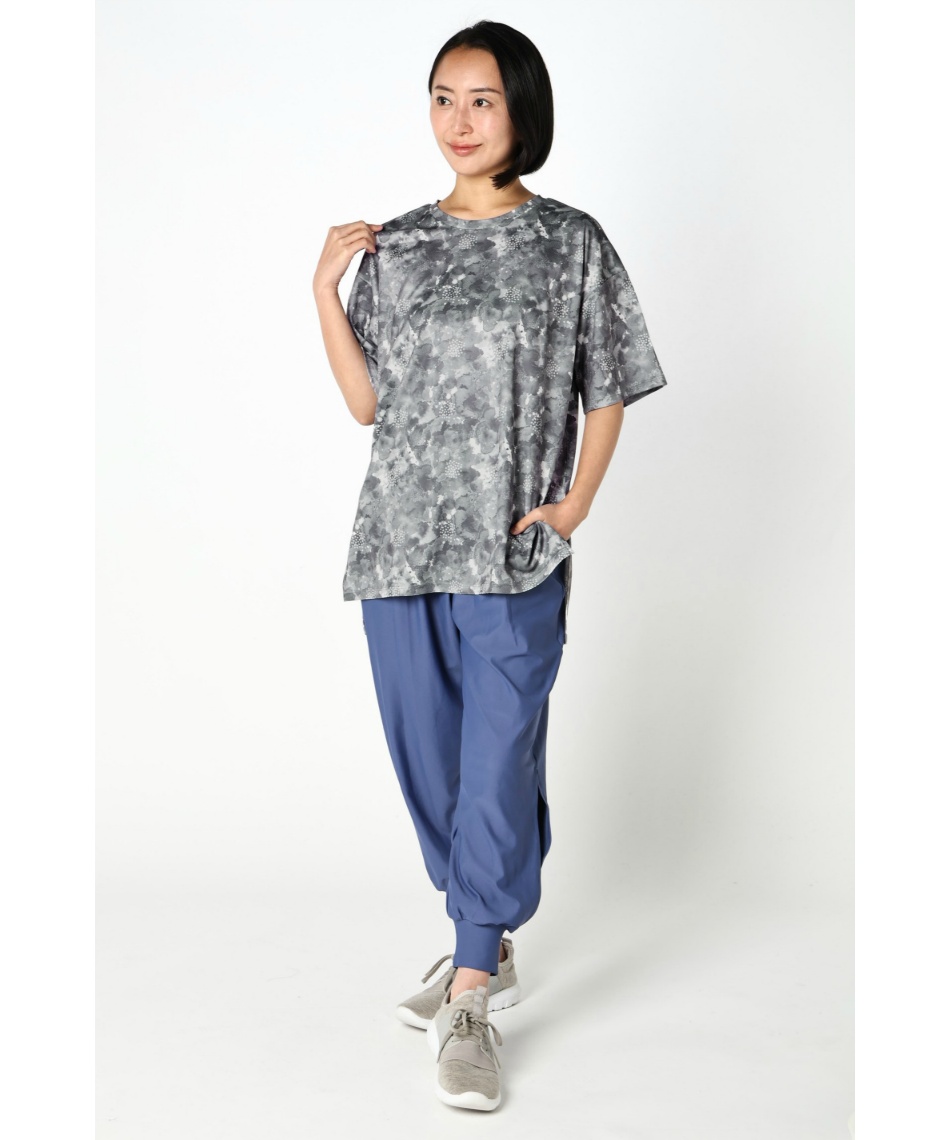Tシャツ 半袖 CD速乾UV 総柄 半袖チュニックT AL450101F002