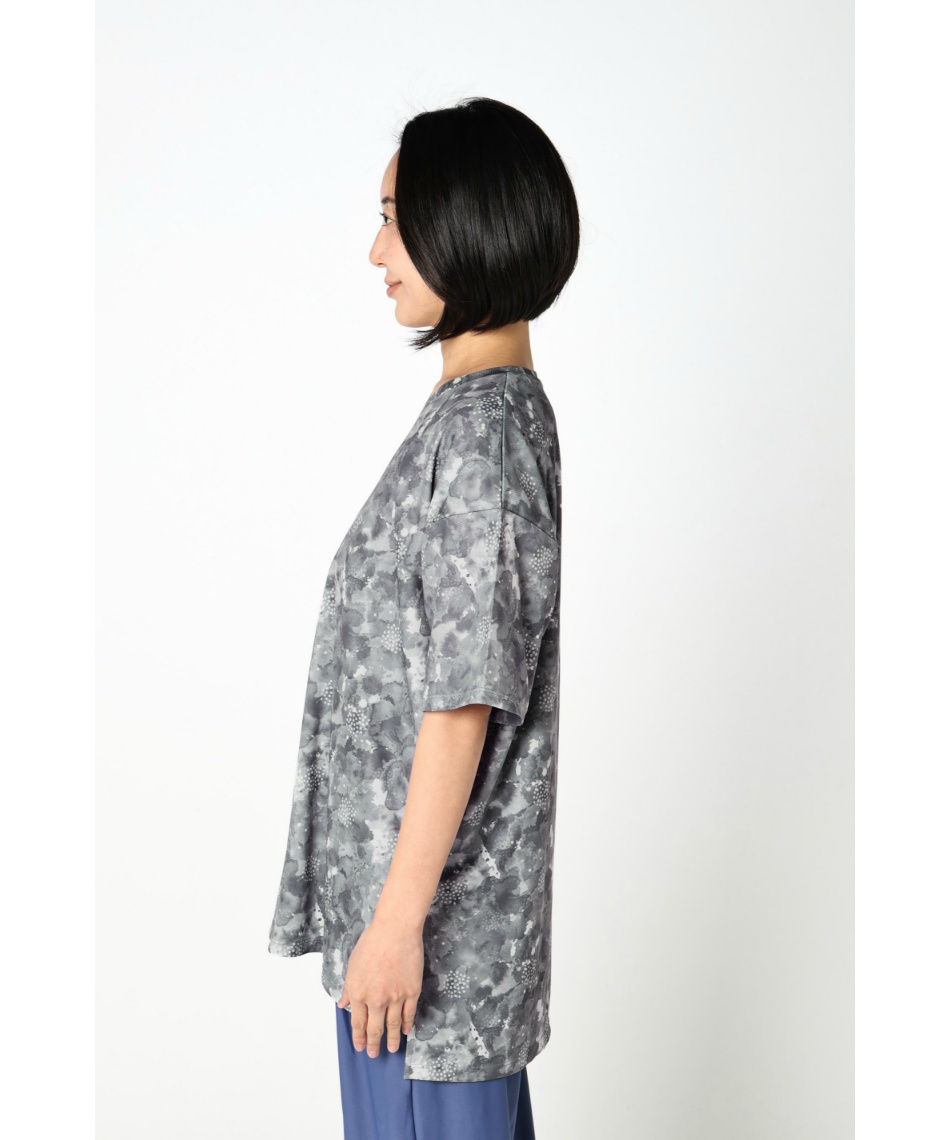 Tシャツ 半袖 CD速乾UV 総柄 半袖チュニックT AL450101F002