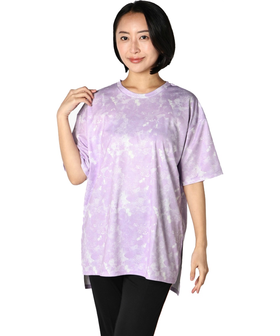 Tシャツ 半袖 CD速乾UV 総柄 半袖チュニックT AL450101F002
