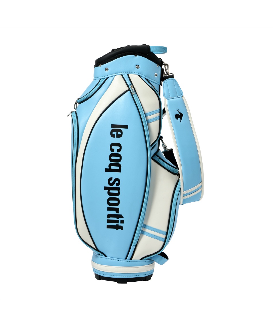 新品 ルコックLE COQ SPORTIF ゴルフ キャディバッグ ライトブルー ルコックスポルティフ(le coq sportif) キャディバッグ ナイロンPU 9.5