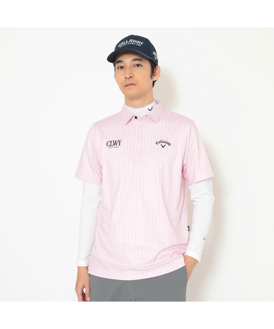 ゴルフウェア シャツセット 千鳥プリントセットシャツ C26134114
