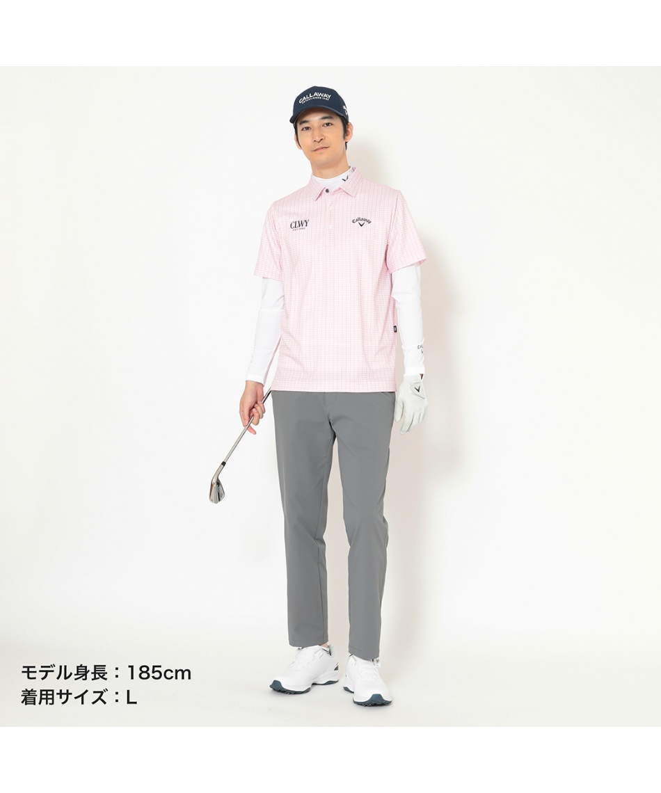 △ キャロウェイ(Callaway) ゴルフウェア シャツセット 千鳥プリント
