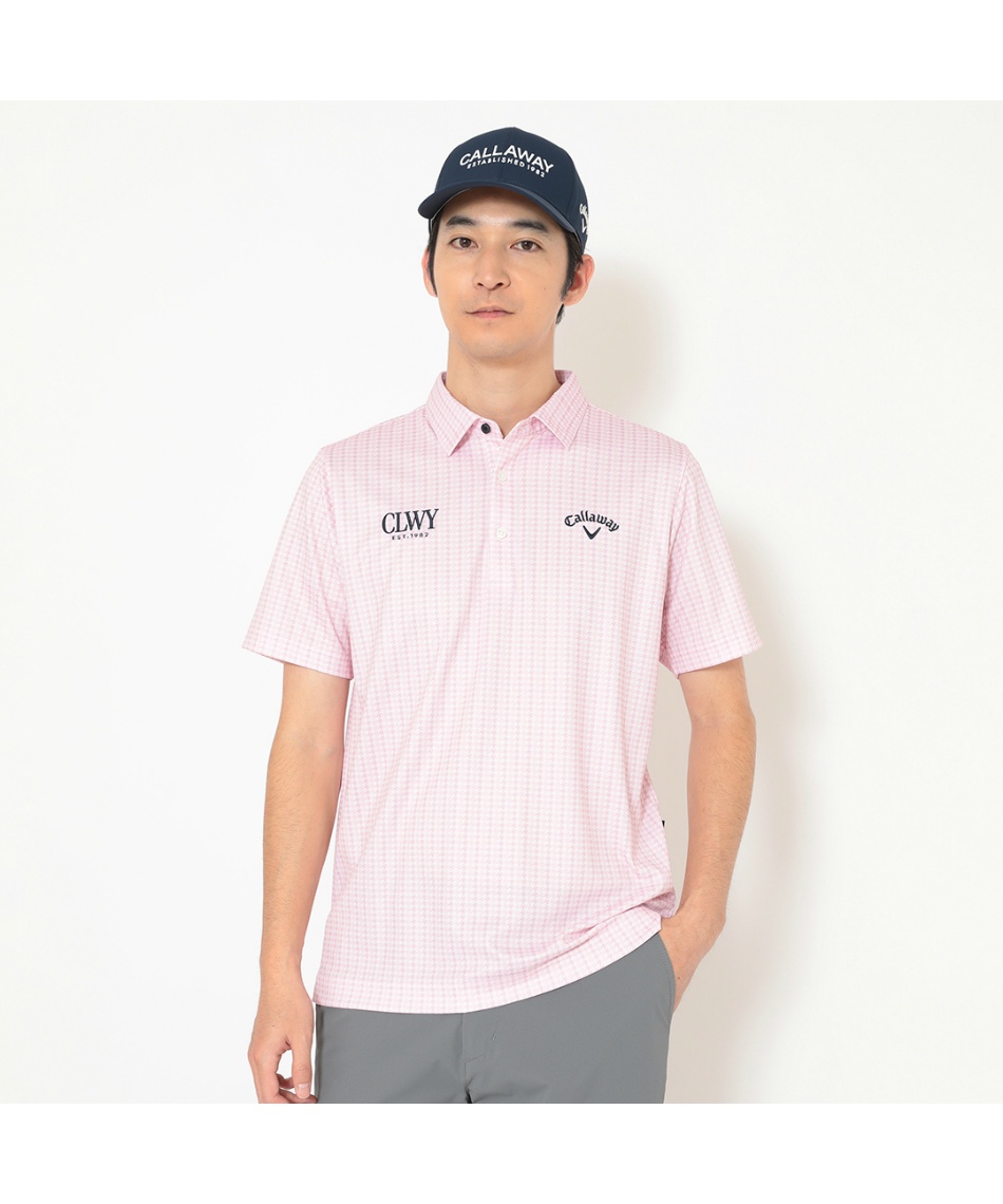 キャロウェイ(Callaway) ゴルフウェア シャツセット 千鳥プリント