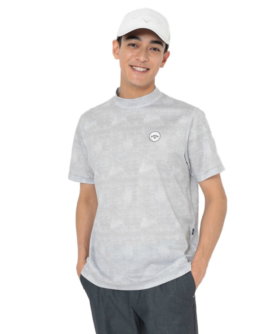 Callaway ゴルフシャツ メンズ 16サイズ グレー キャロウェイ(Callaway) ゴルフウェア 半袖シャツ かざあな