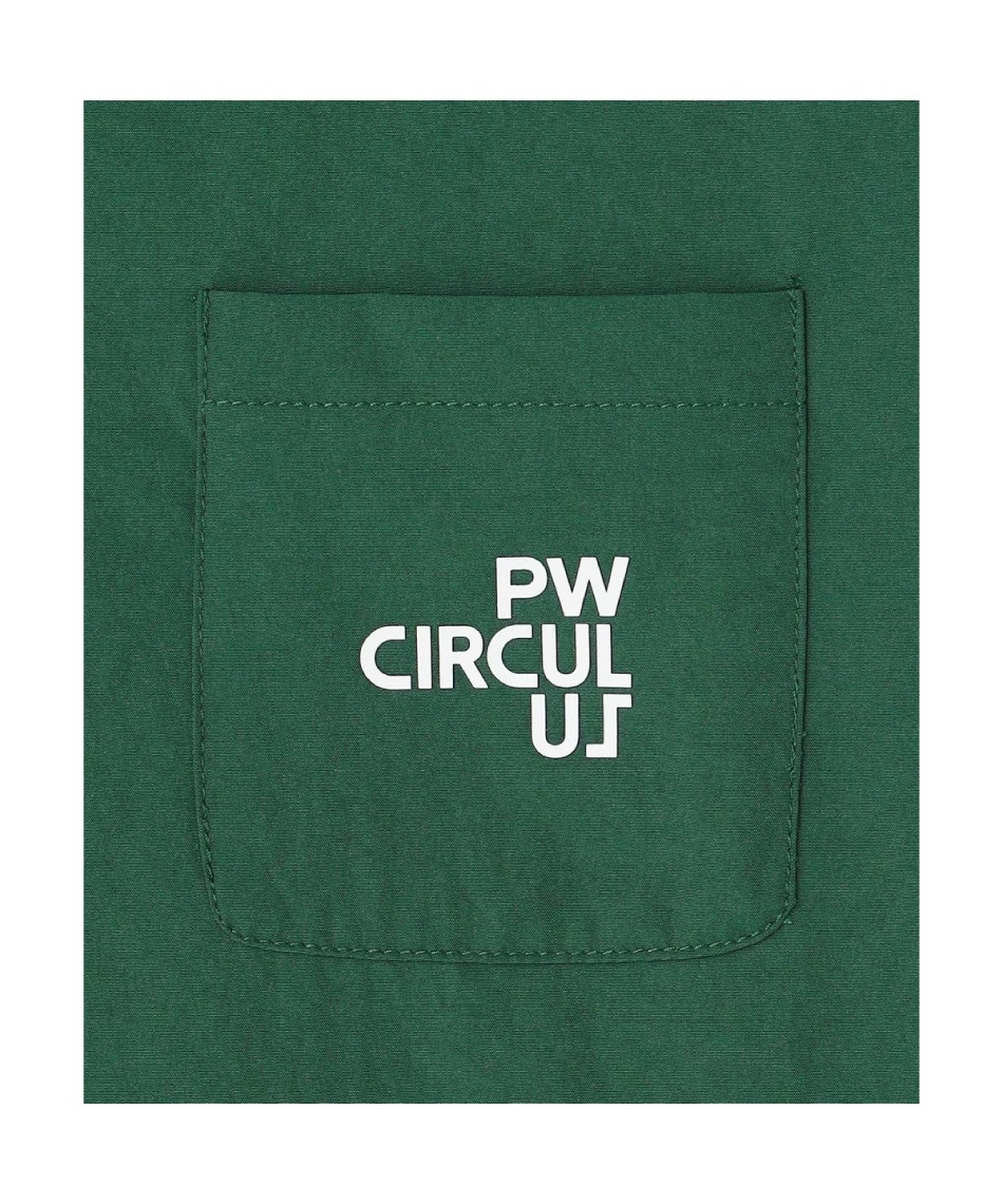 サイズ：M PW CIRCULUS ピーダブリュサーキュラス  ハイネック 半袖Tシャツ  グリーン系 [240101681264] ゴルフウェア メンズ ストスト ピーダブリュサーキュラス(PW CIRCULUS) ゴルフウェア 半袖シャツ