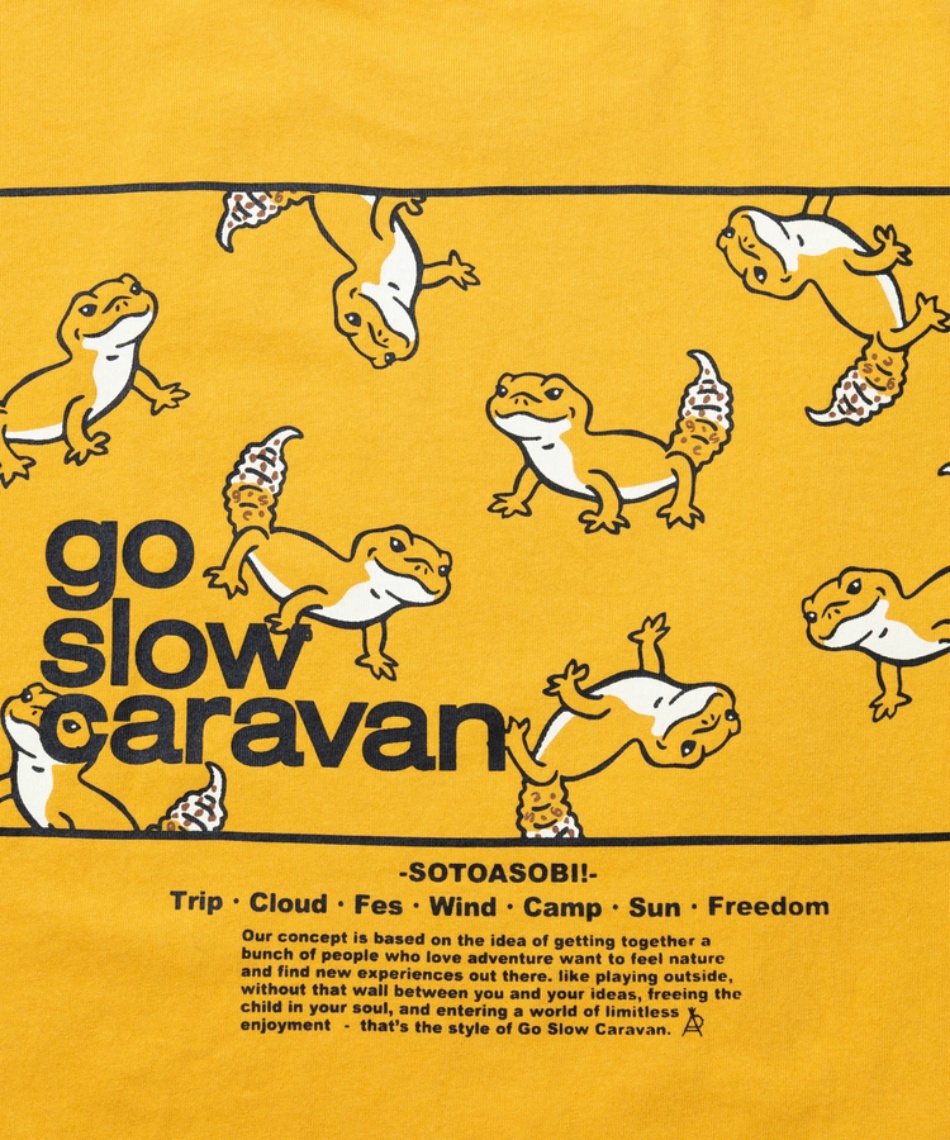 ゴースローキャラバン(Go Slow Caravan) Tシャツ 半袖 USA/C スクエア