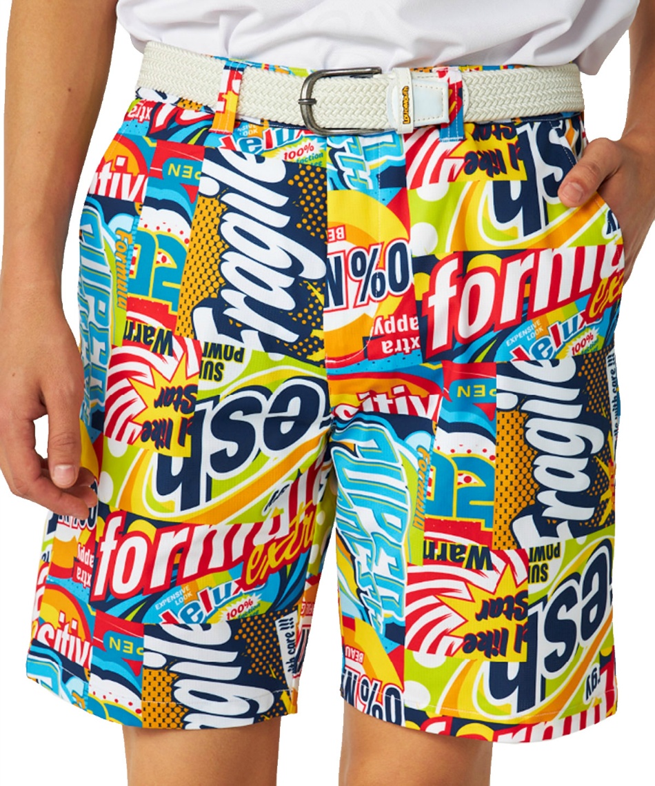 ゴルフウェア ショートパンツ 柄ショートパンツ 866310 EC 【ご自宅