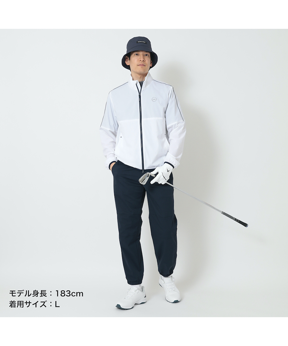 B新品 CALLAWAY 8WAYストレッチミニドット 撥水 ブルゾン L キャロウェイ(Callaway) ゴルフウェア ブルゾン 8WAYストレッチ撥水